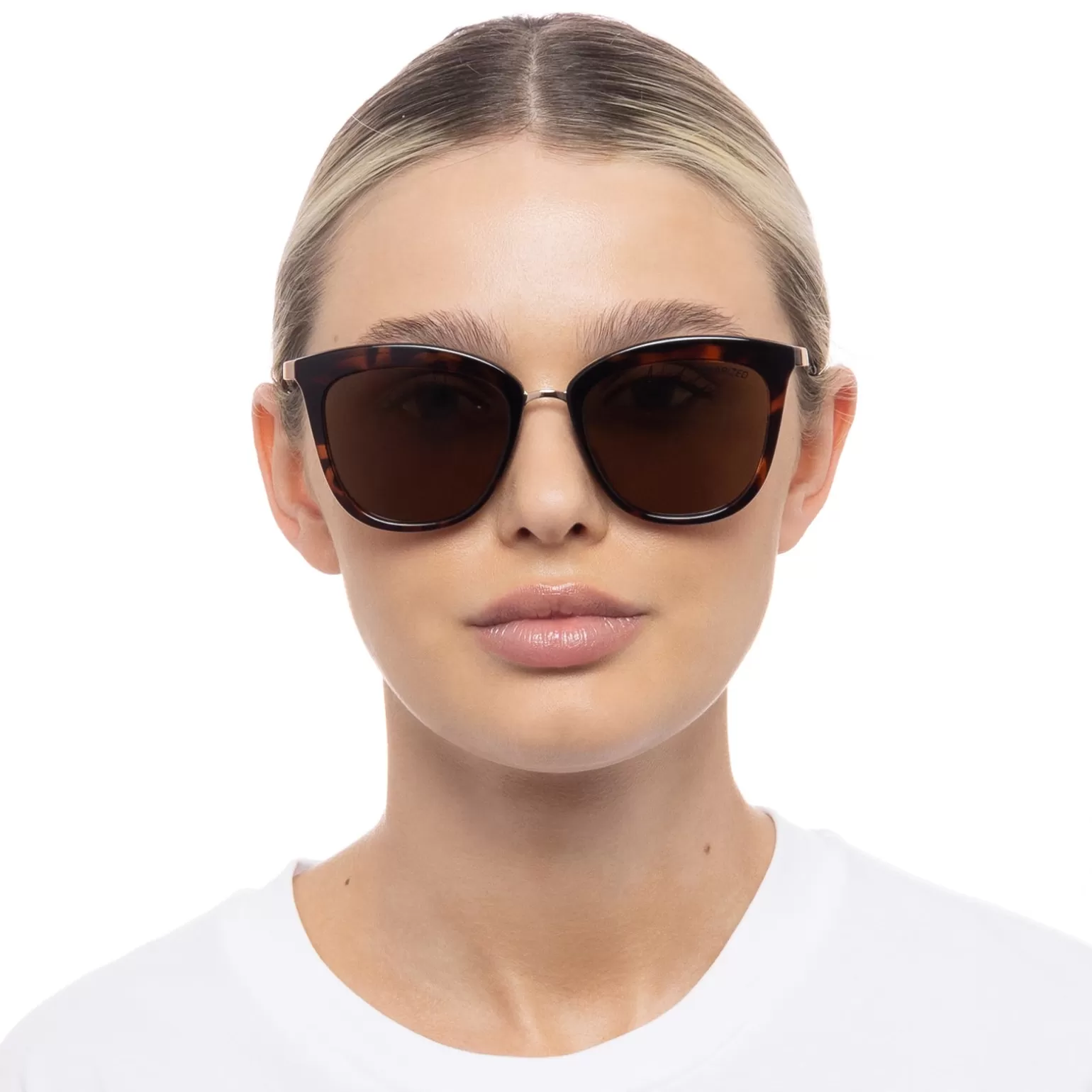 Polarised*Le Specs Caliente Tort Rose Gold Polarised